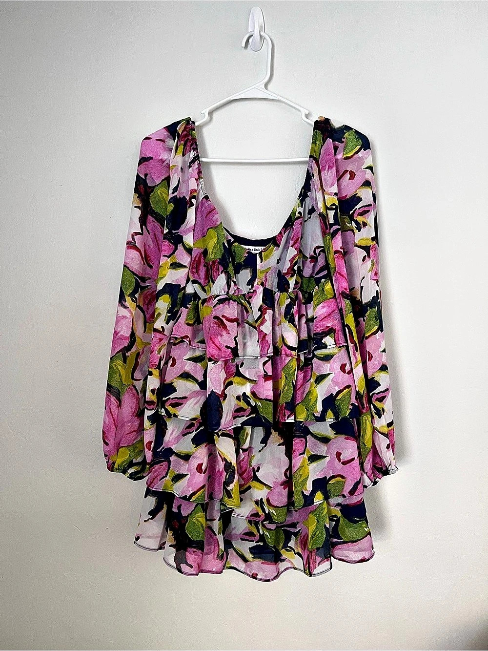 Abercrombie & Fitch Floral Dress in Pink & Navy Size Medium Like New